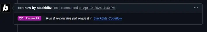 Comment header reading commented on Apr 19, 2024, 4:40 PM